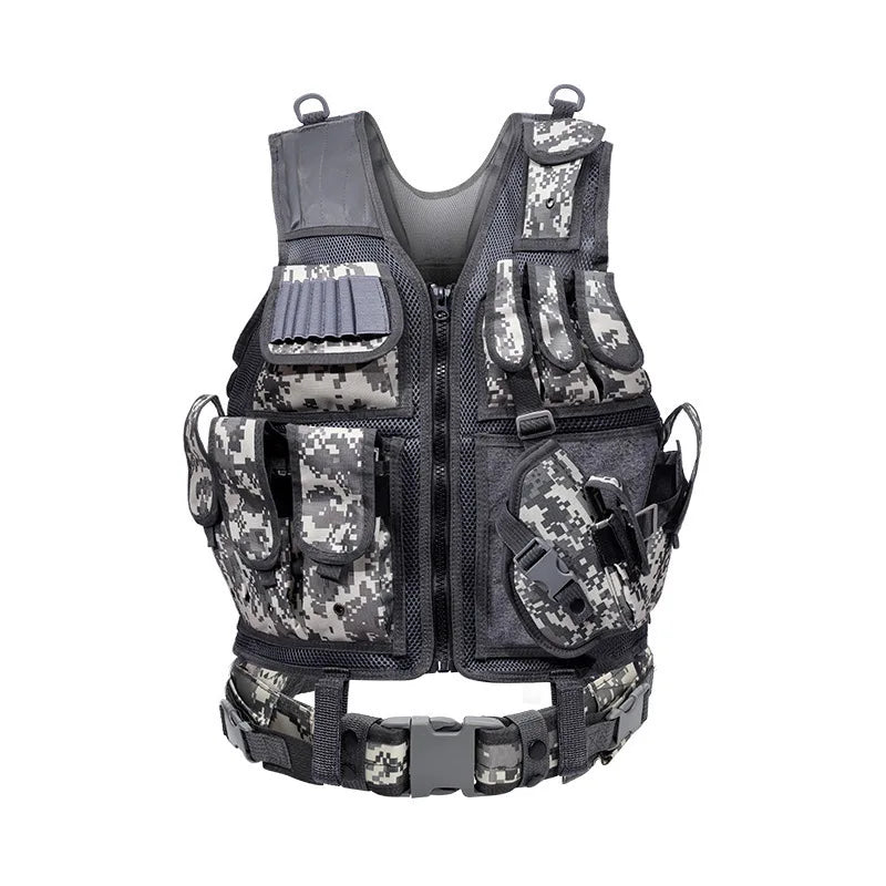 Adjustable Molle Tactical Vest Combat Body Armor Vests Security Guard Hunting Army Outdoor CS War Game Airsoft Training Jacket