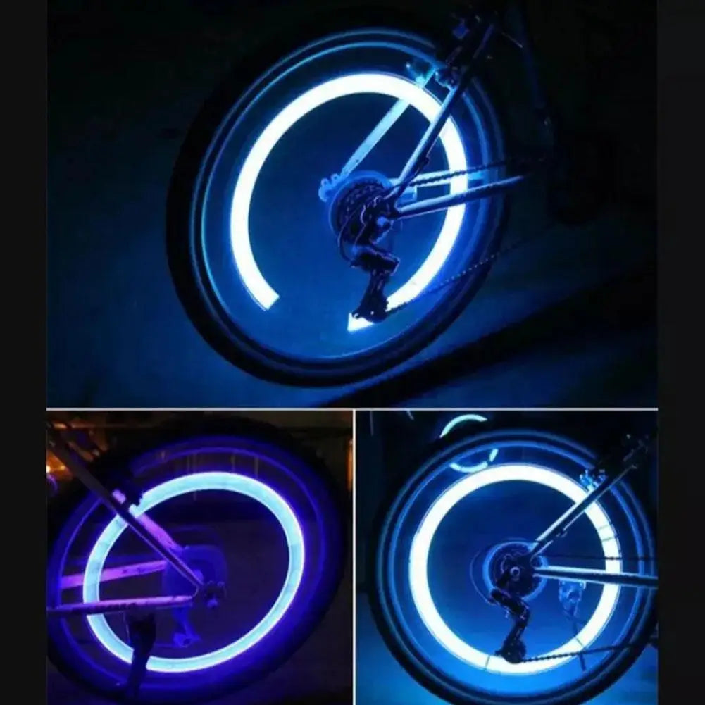 2pcs Wheel Lights Luminous Tire Motorcycle Bike Wheel Tire Valve Cover Universal Led Waterproof Car Accessories Wheel Light
