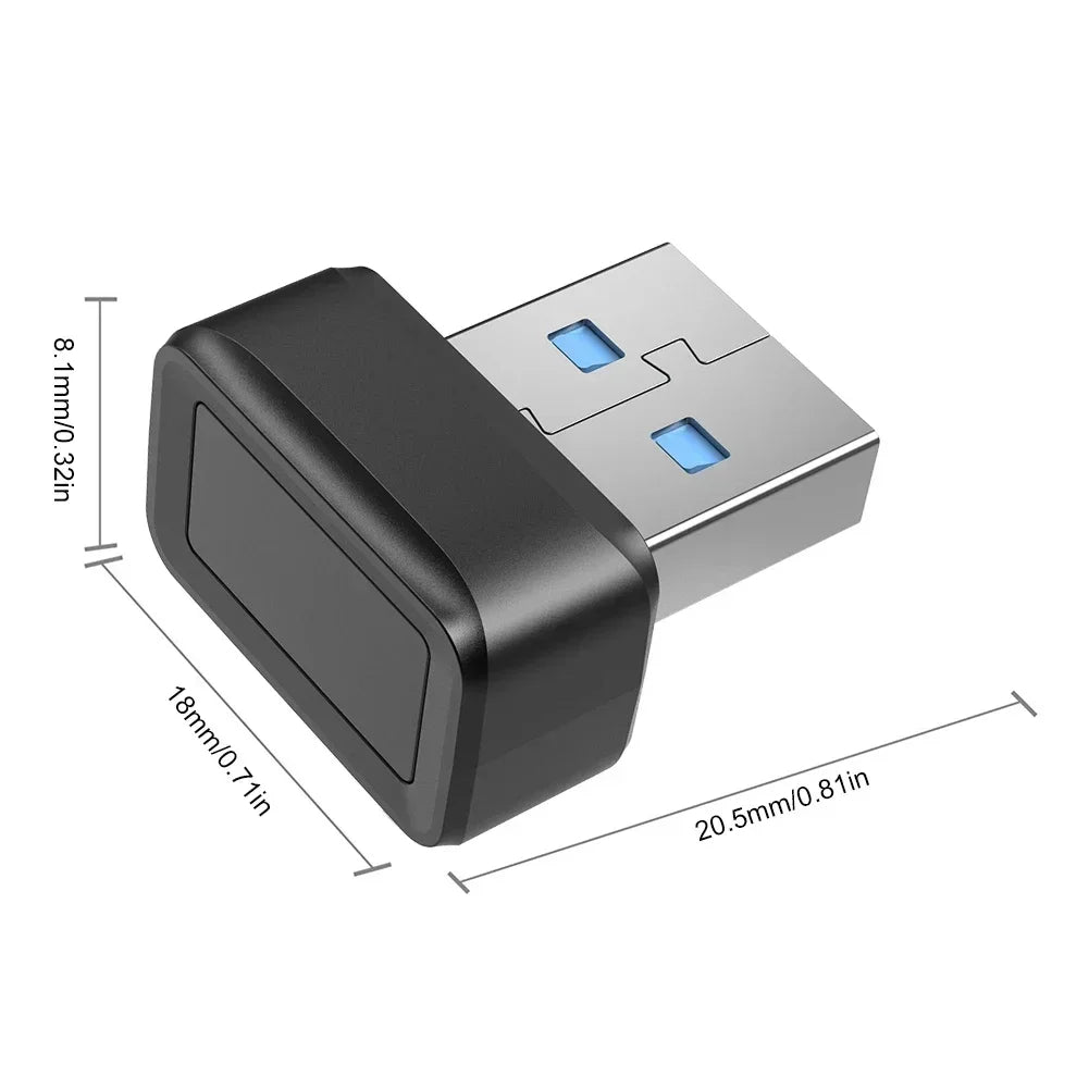 USB Fingerprint Key Windows Compatible Biometric Scanner for Password Free Login Ideal for PC Security