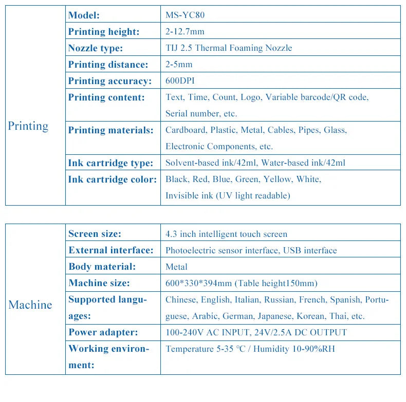 Conveyor Printer Integrated Machine 2 In 1 Using 600DPI Exp Mfg Date Coding Machine Smart TIJ Inline Printer