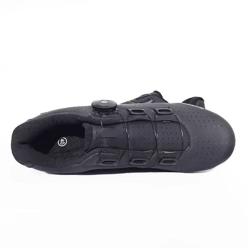 New Men Cycling Sports Shoes Outdoor MTB Shoes PU Leather Breathable Lightweight SPD Lock Shoes Women Racing Pedal Bicycle Shoes