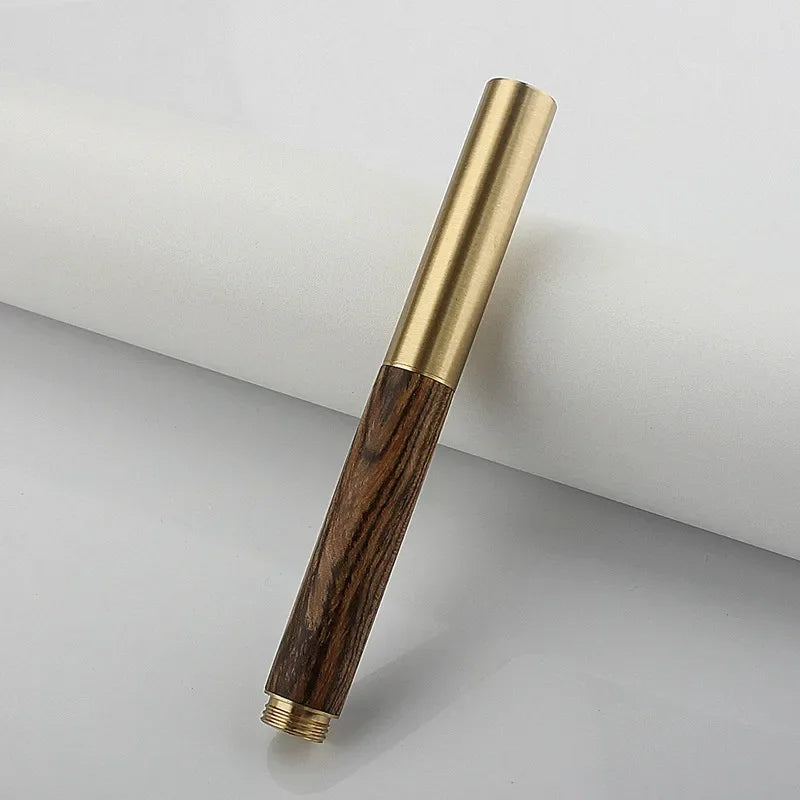 Exquisitely Designed Portable Pocket Vintage Mini Lipstick Pen Brass Solid Wood Materials Stationery Gifts Office Supplies