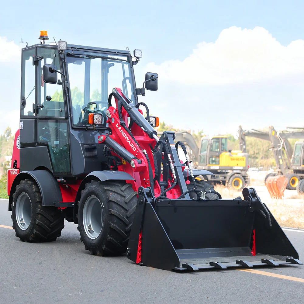 Farm Loader Diesel Kubota Engine Mini Loader Euro5 EPA Wheeled Mini Loader Hydraulic 4×4 Compact Loader 2 Ton Loaders Customized