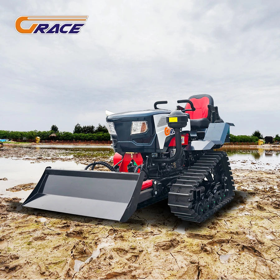 Discount Price Mini 25hp 35hp Diesel Power Tiller Cultivators Agricultural Farming Machine Crawler Tractor