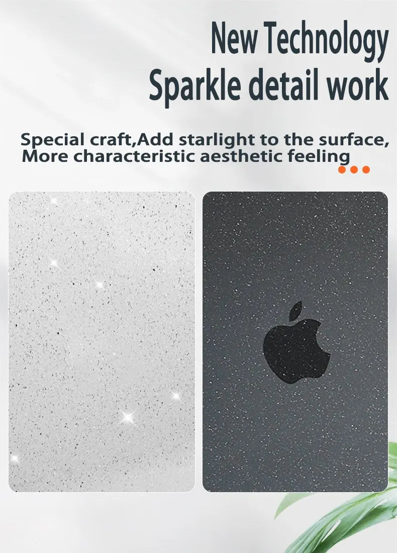 Glitter Bling Laptop Case For MacBook Air 13 M1 A2337 2022 Air 13.6 M2 A2681 Pro 13 A2338 Case Cover Accessories