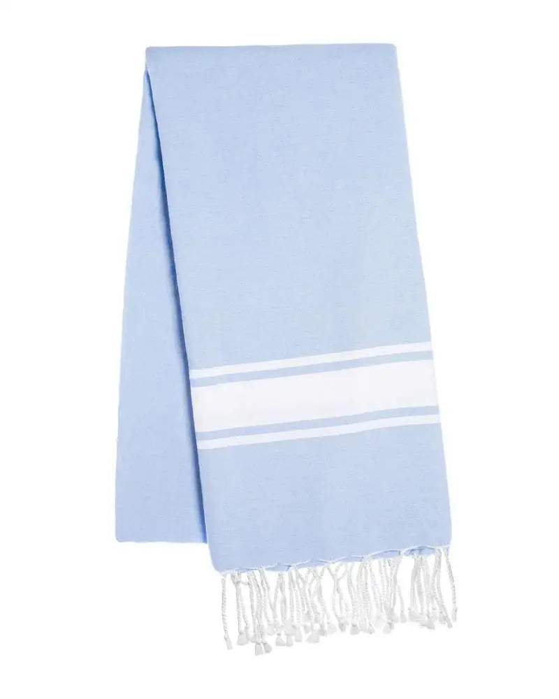100% Cotton Modern Tropical Rectangular Fouta Towel Turkish Yarn Dyed Striped Dobby Embroidery Eco-Friendly Everyday Home Travel