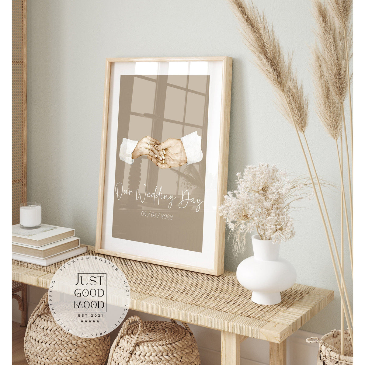 Hochzeit Verlobung Poster · Geschenkidee ·  Datum Text  Personalisiert · Hochzeit Brautpaar · Verlobung · Deko Print · ohne Rahmen
