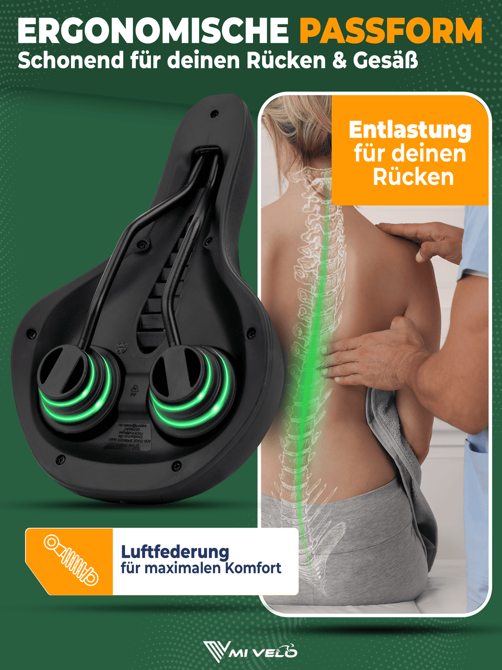 Mivelo Fahrradsattel Trekking Comfort Pro